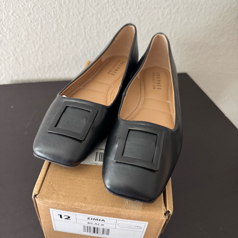 Journee Tru Comfort Foam™ Zimia Women's Flats Size 12 Black